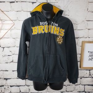 Reebok NHL Boys Boston Bruins Black Gold Zip up